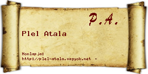 Plel Atala névjegykártya